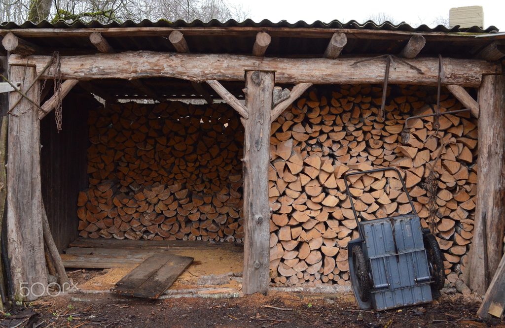 Timber woodshed