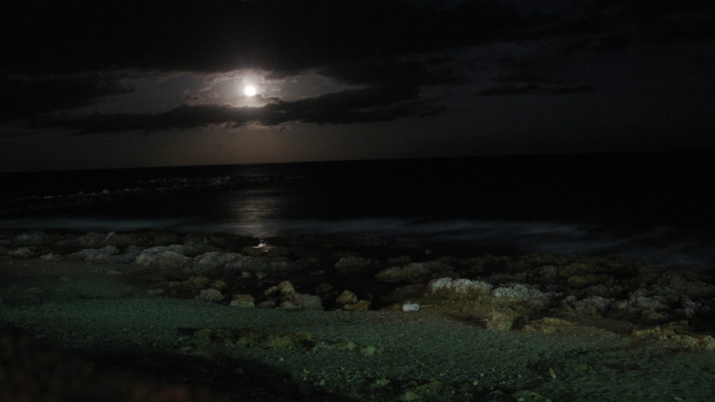 Moonlight over the sea